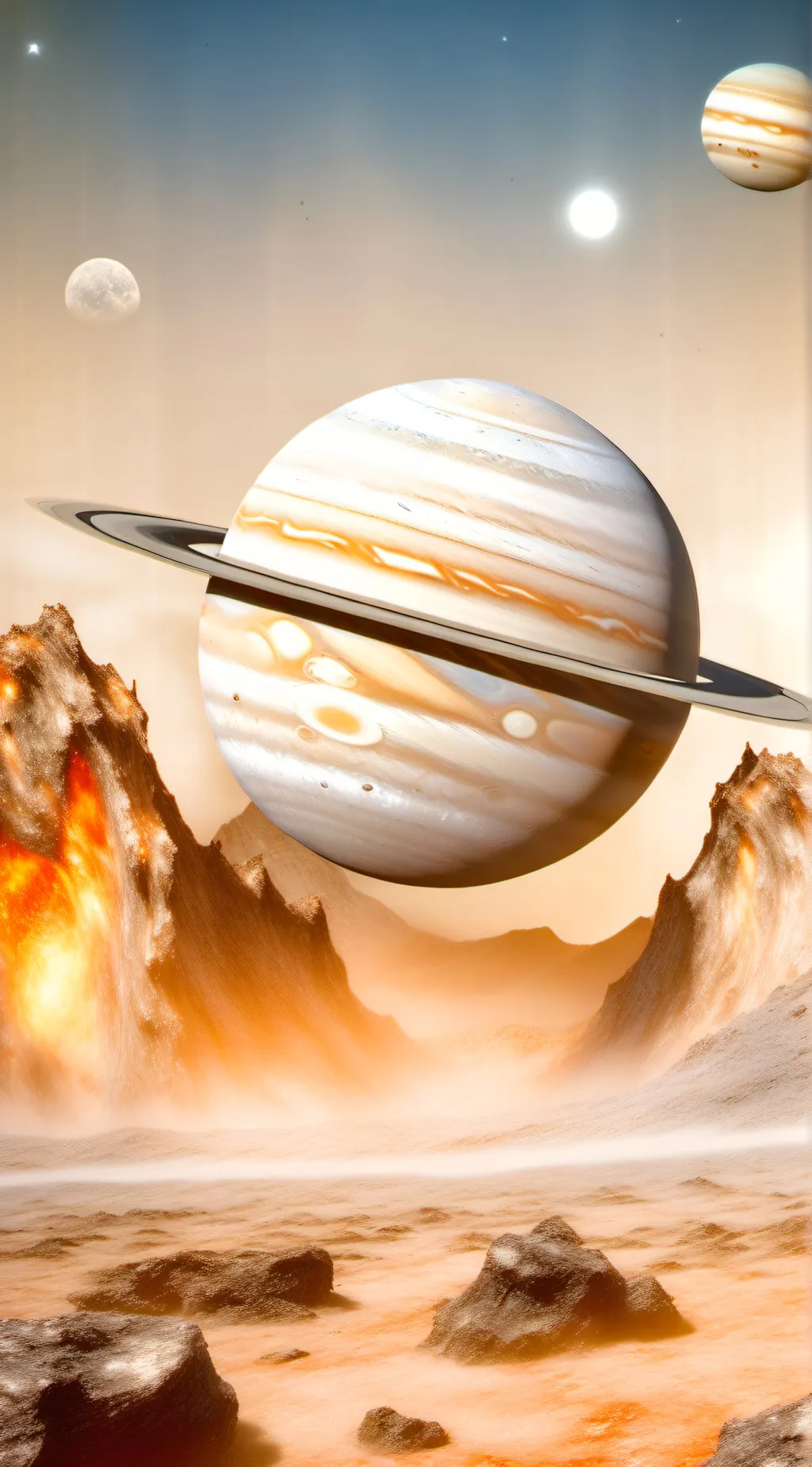 ai character: planets background