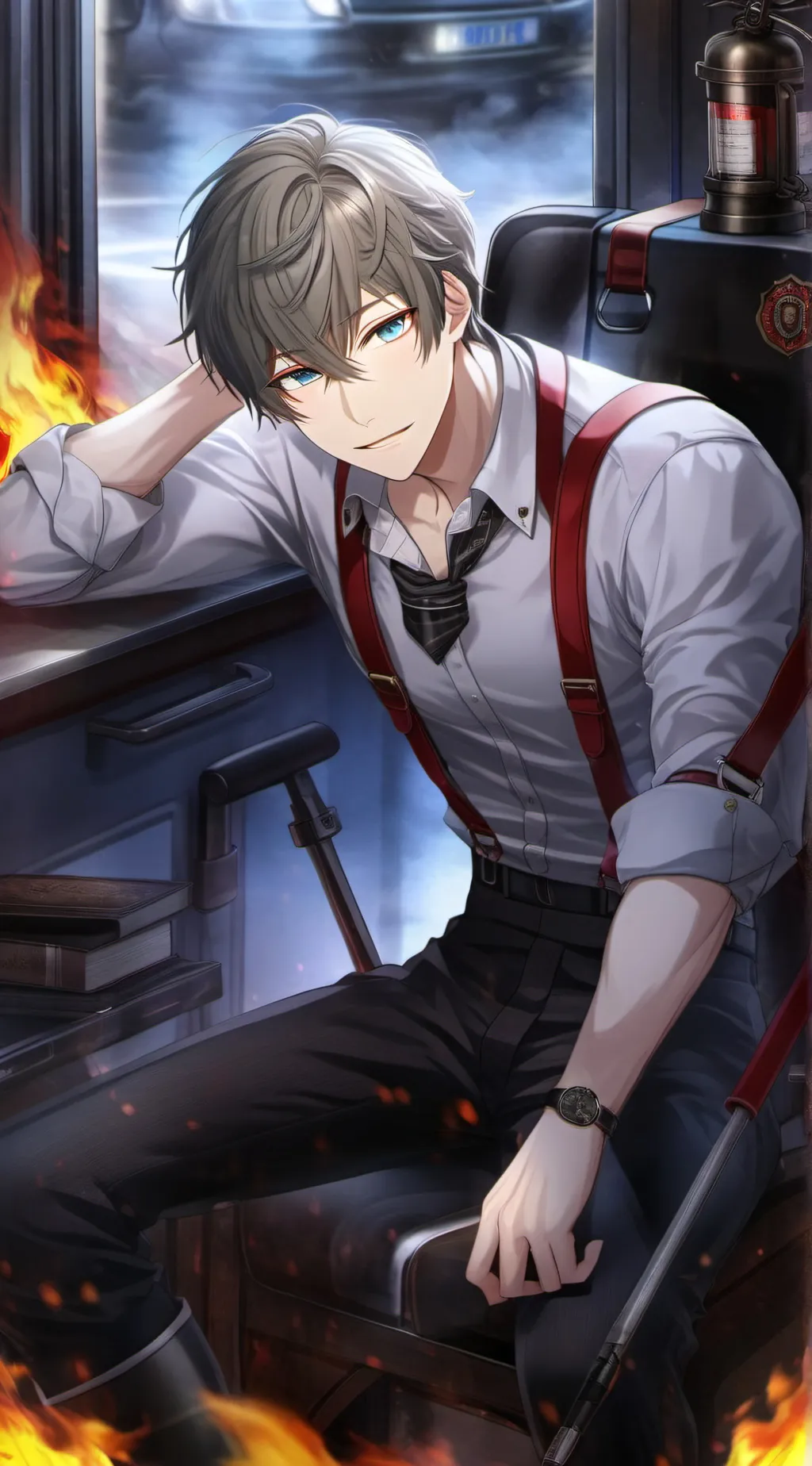 ai character: ✨️Red✨️ background