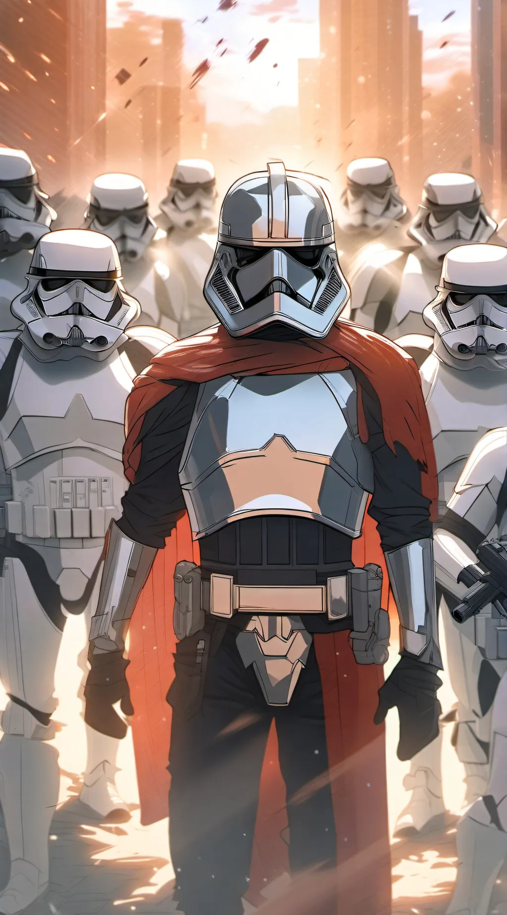 ai character: Captain Phasma  background