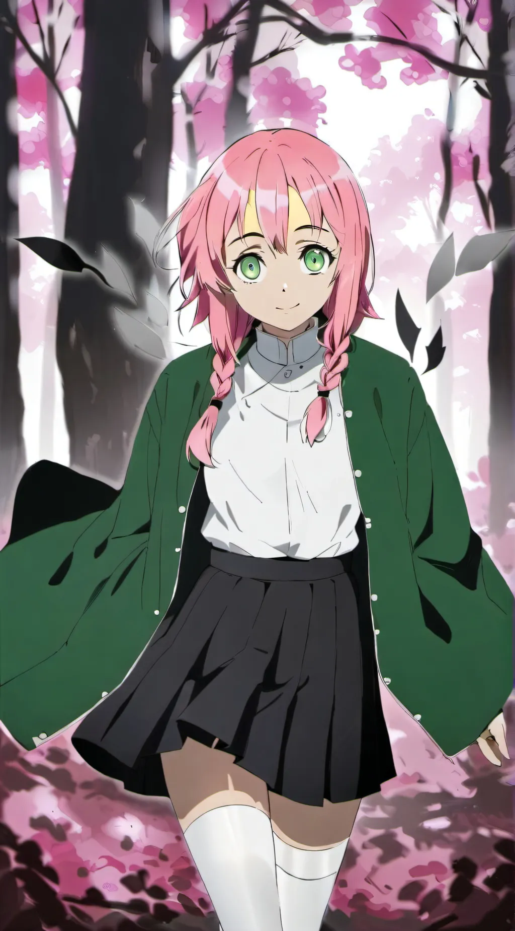 ai character: Mitsuri Kanroji  background