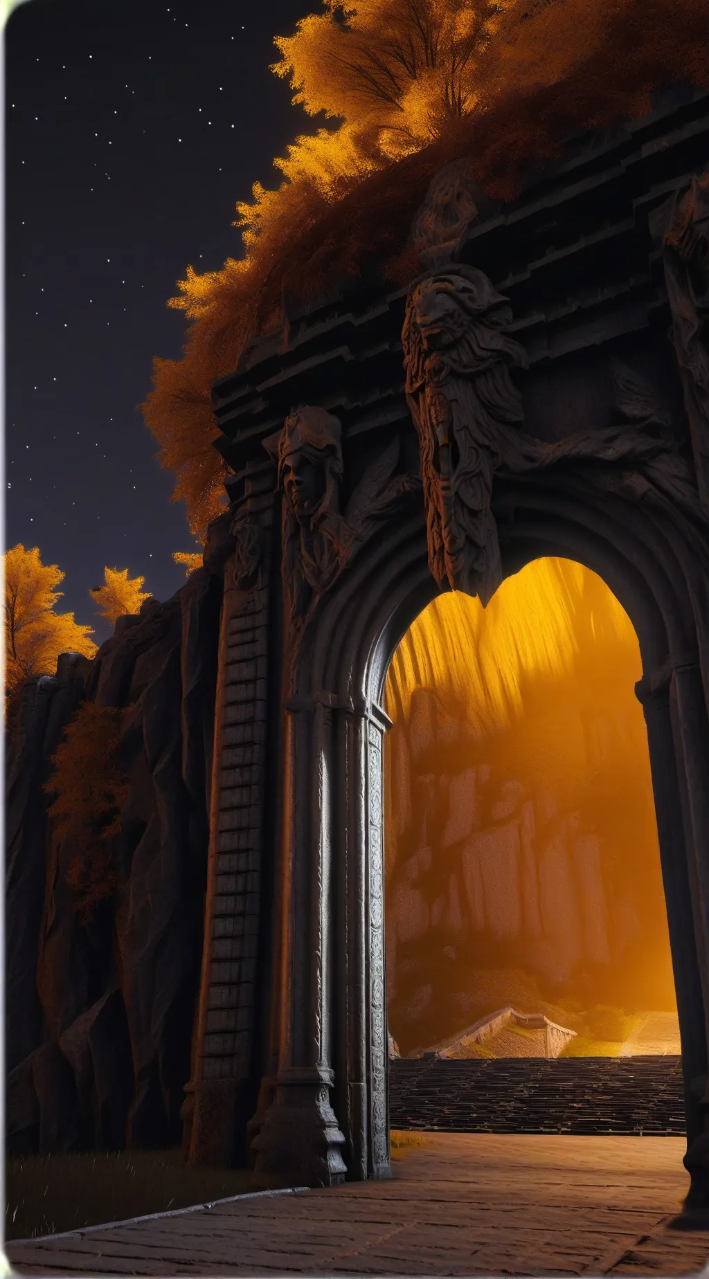 ai character: travelers gate background