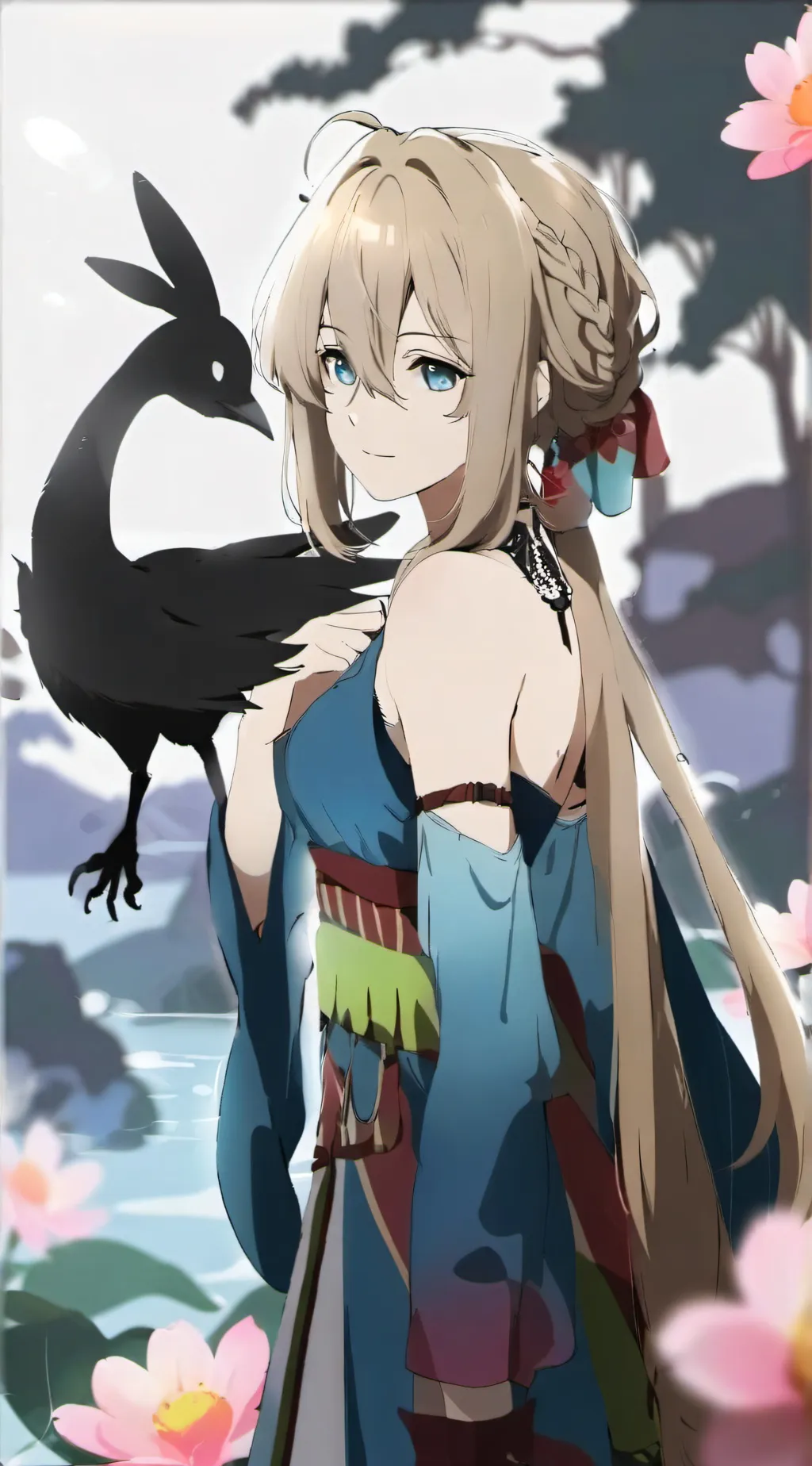 ai character: Autumn background