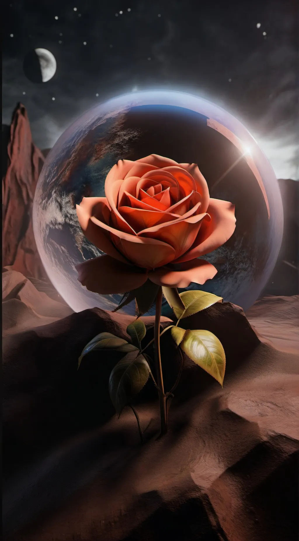 ai character: Planet Rose background