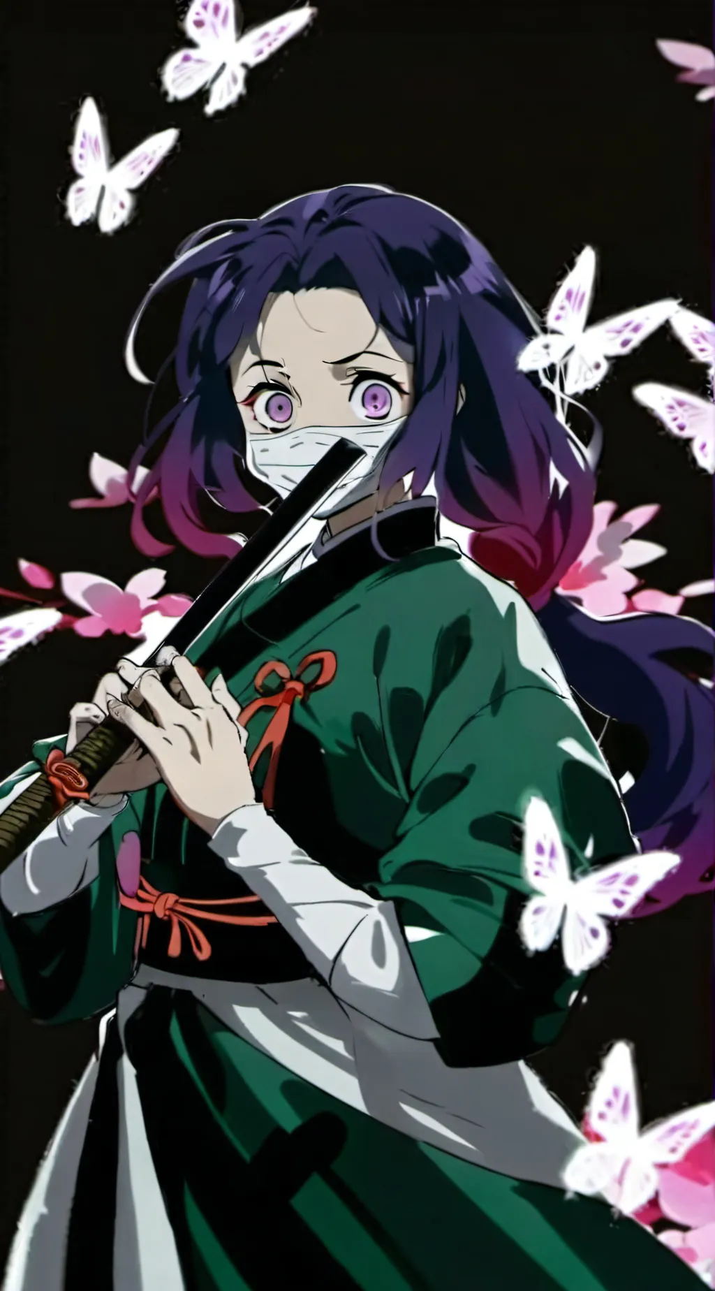 ai character: douma vs shinobu background