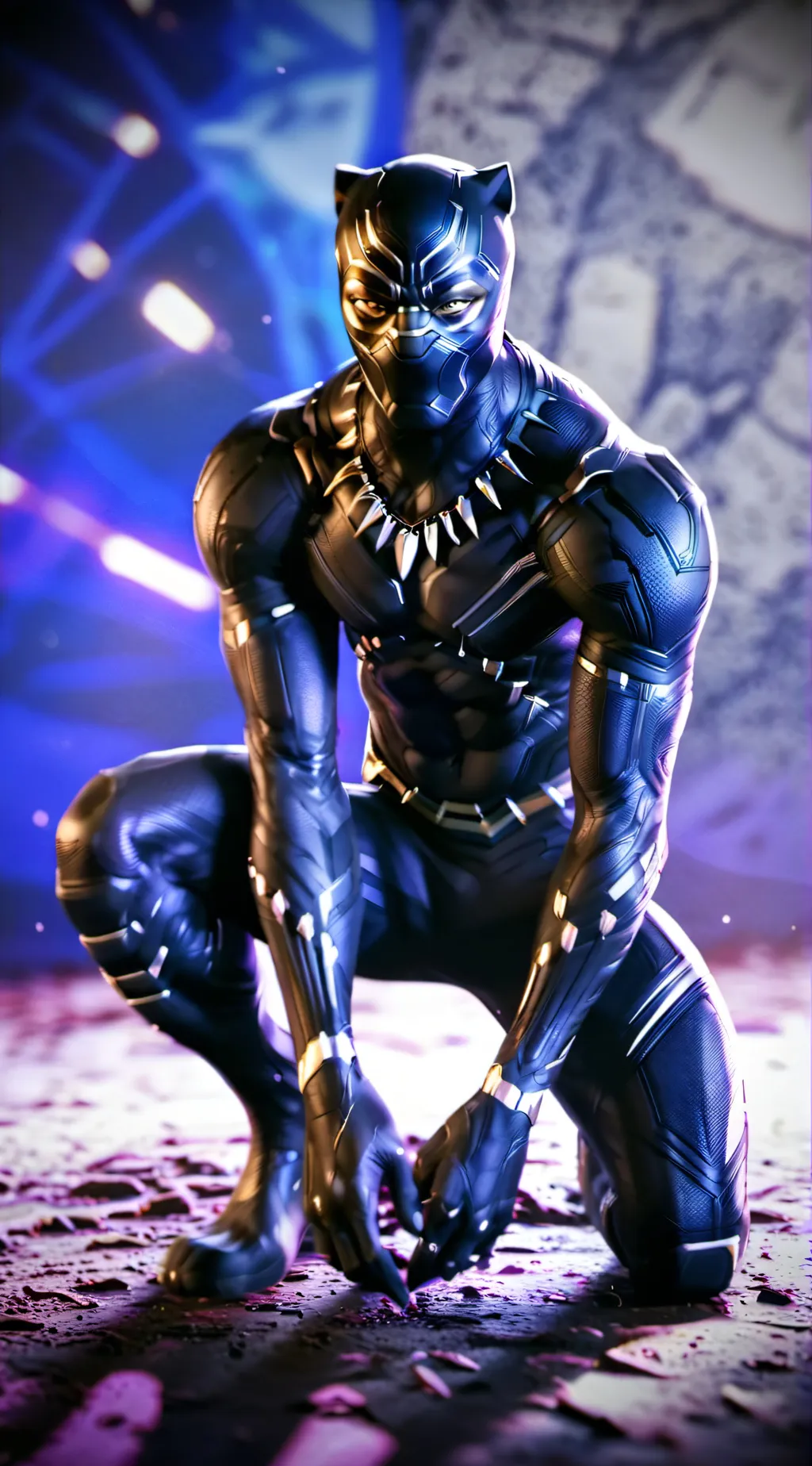 ai character: Black Panther background