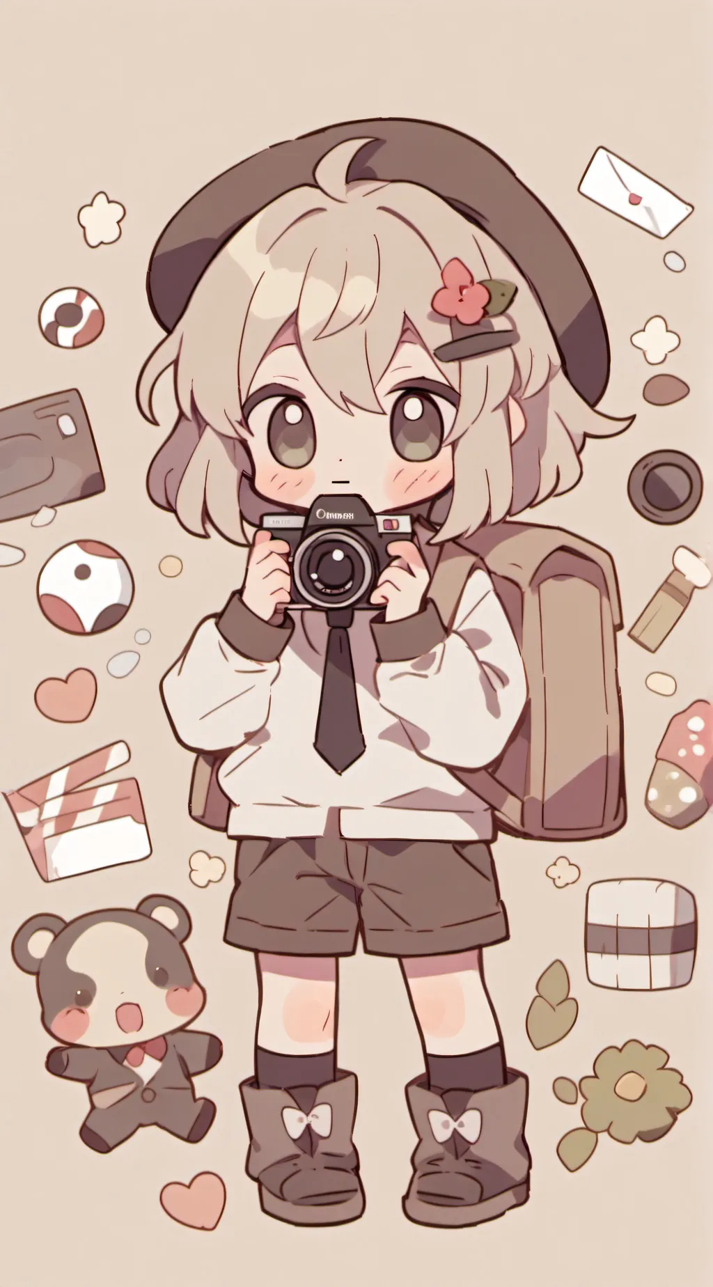 ai character: titan cameraman  background