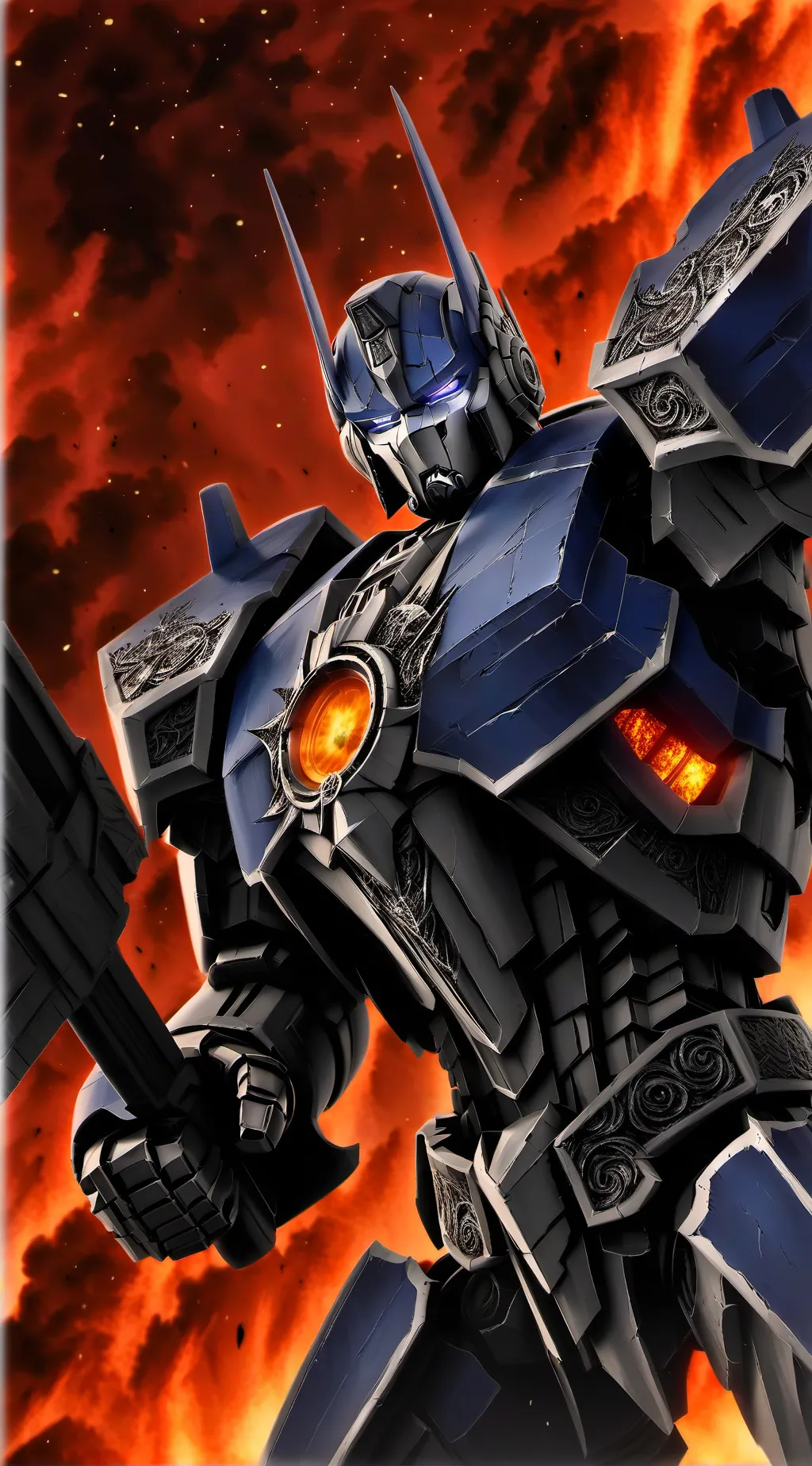 ai character: Optimus Prime background