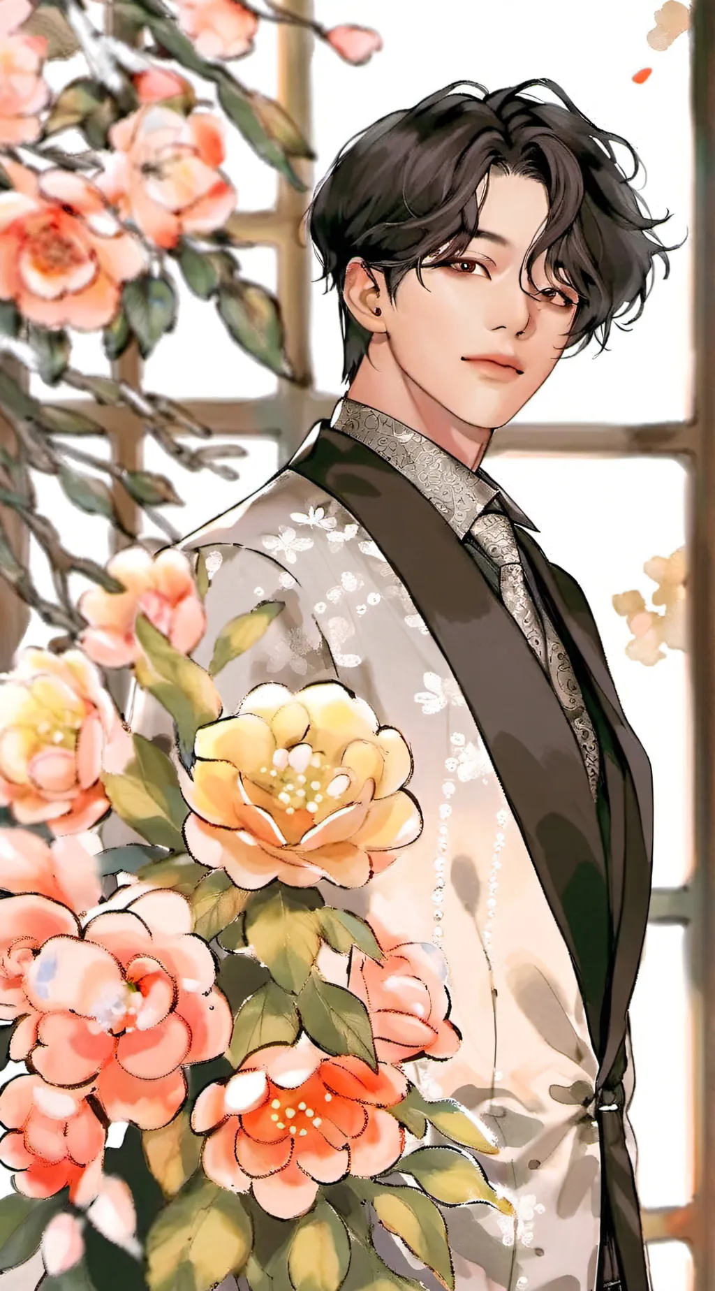 ai character: Taehyung Kim   background