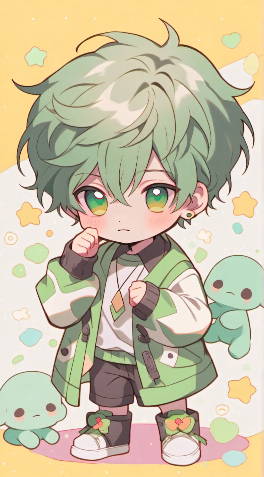 ai character: A baby background