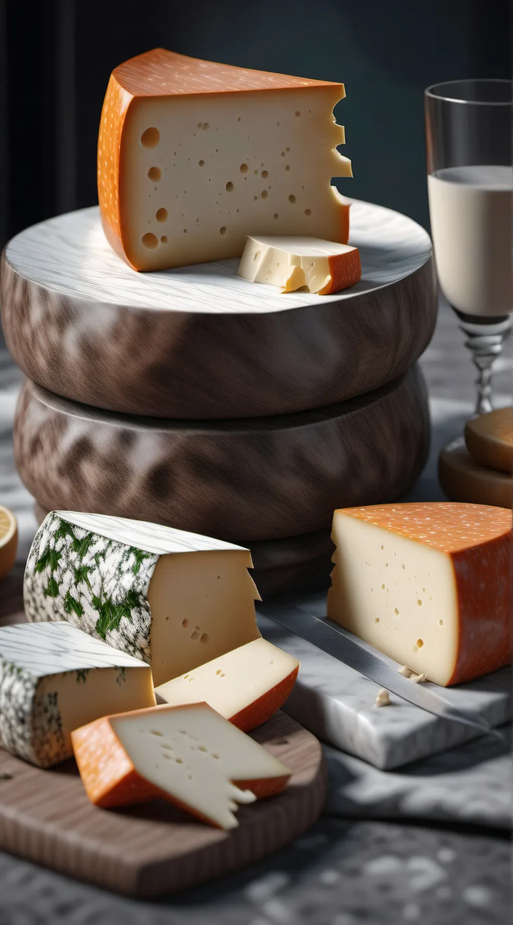 ai character: moldy cheese background