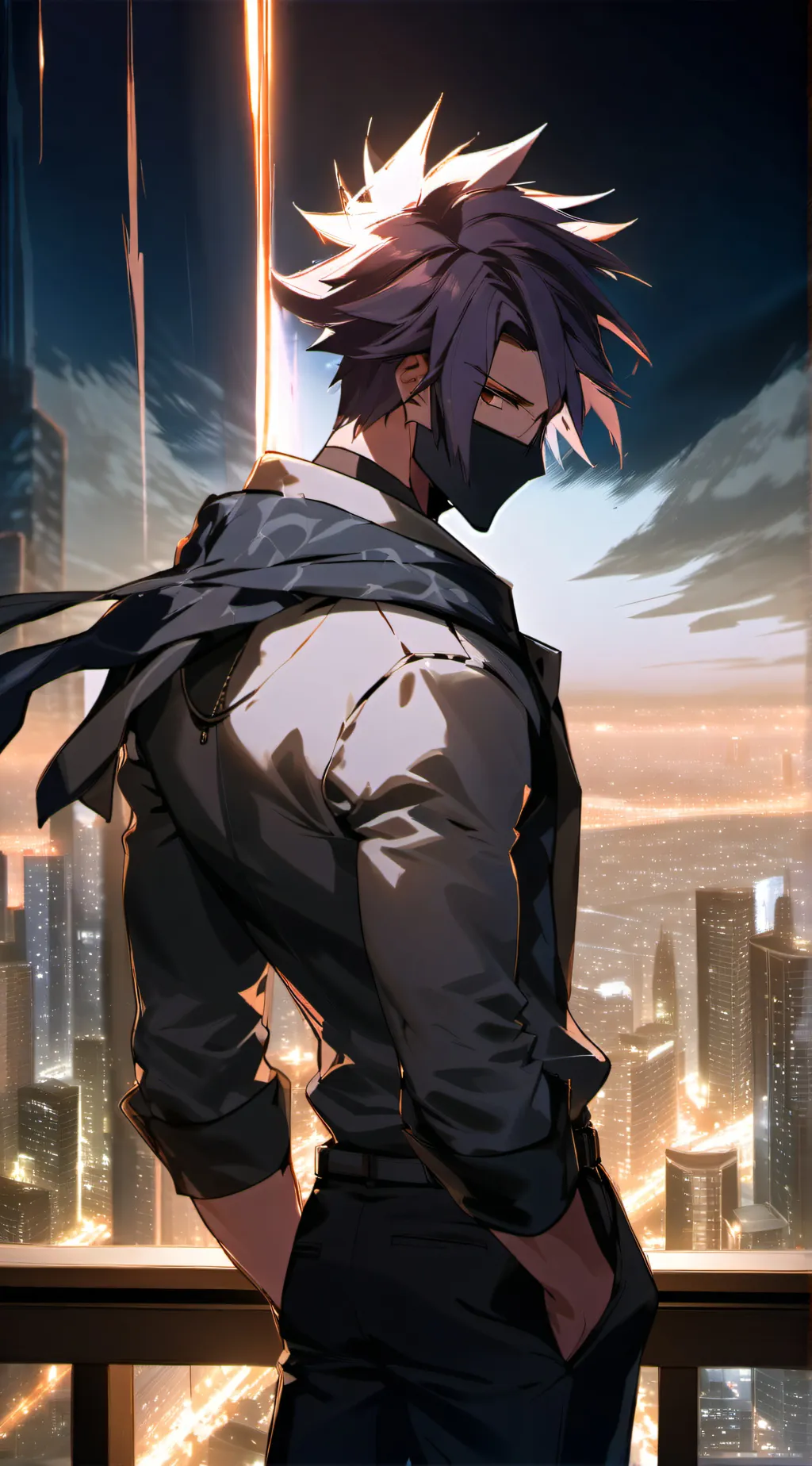 ai character: Tokoyami  background