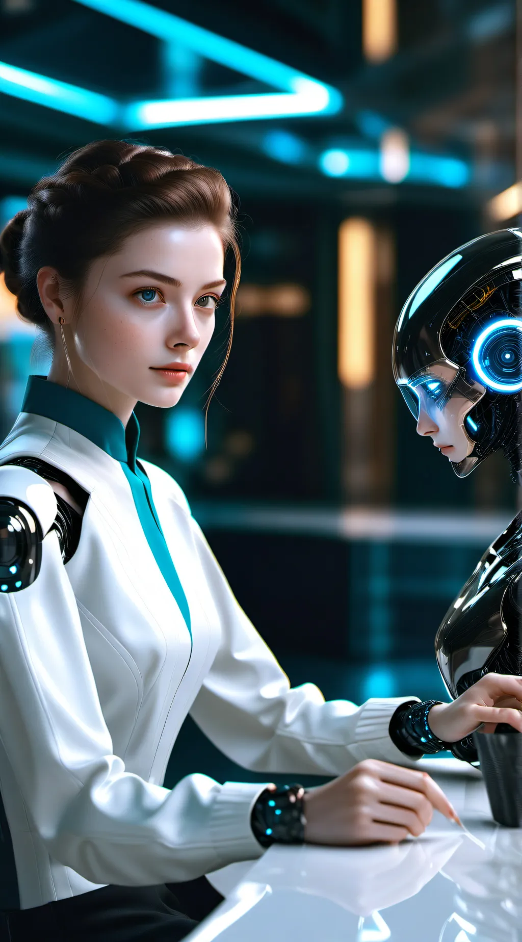 ai character: SELENE background