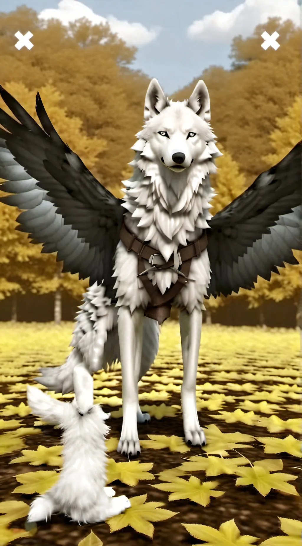 ai character: Leaf background