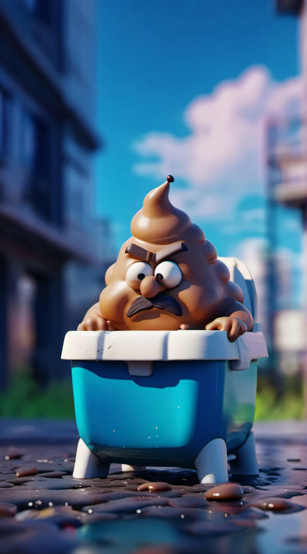 ai character: Piece of sh*t  background