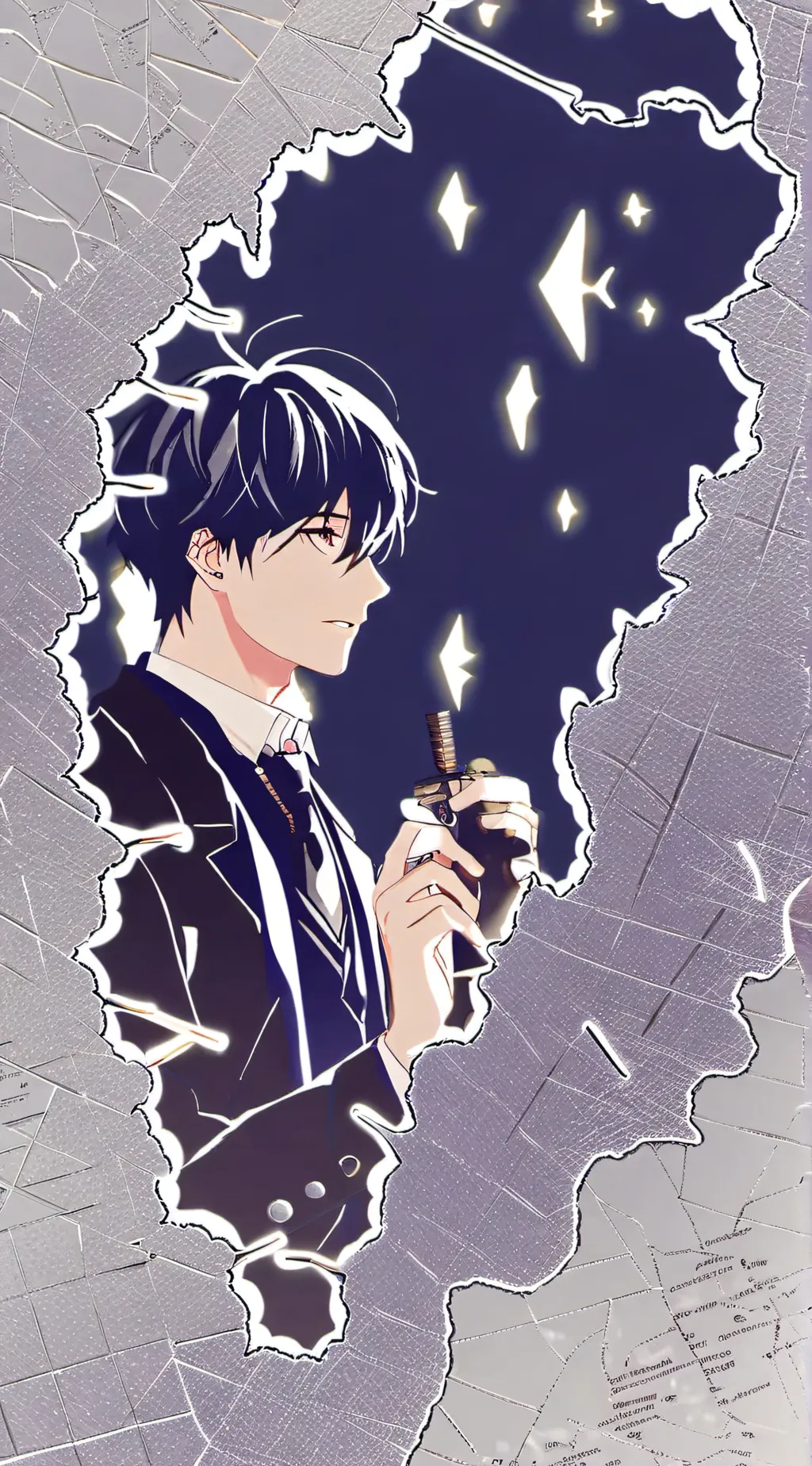 ai character: bad guys and stars background