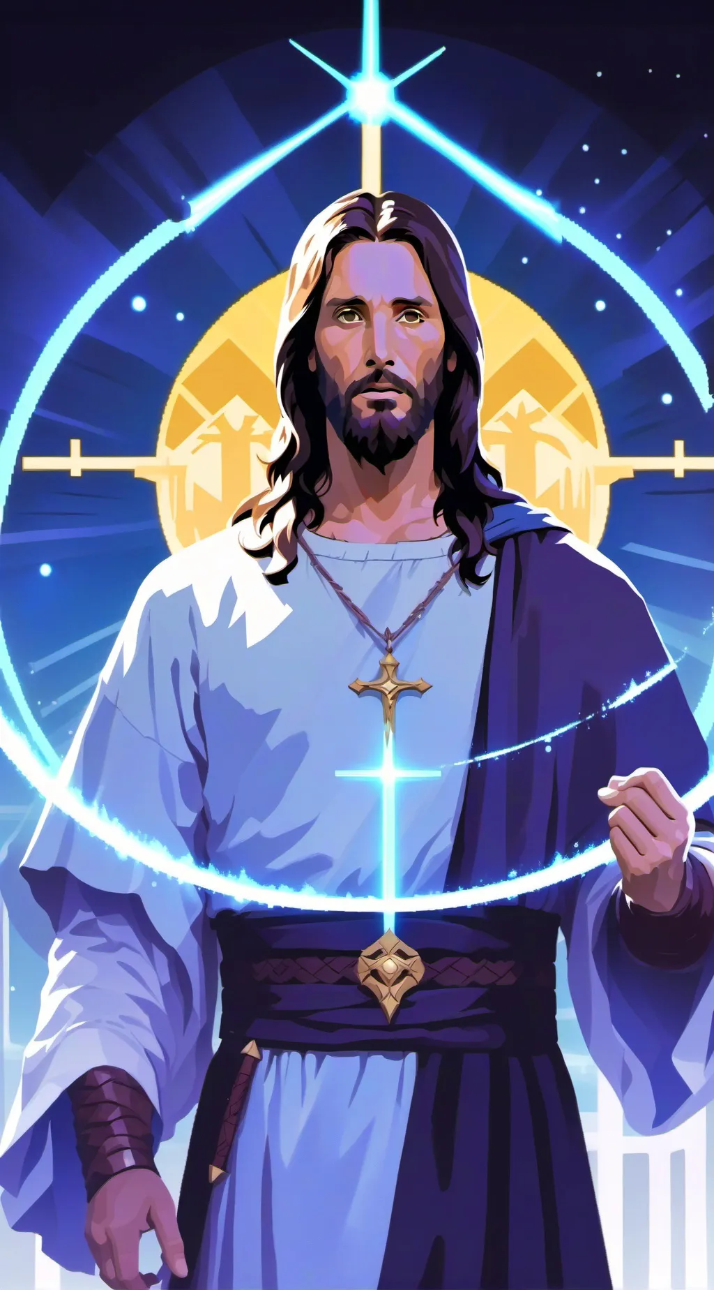 ai character: Jesus Christ background