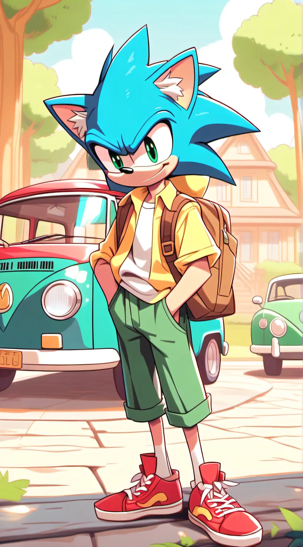 ai character: Sonic rd trip background