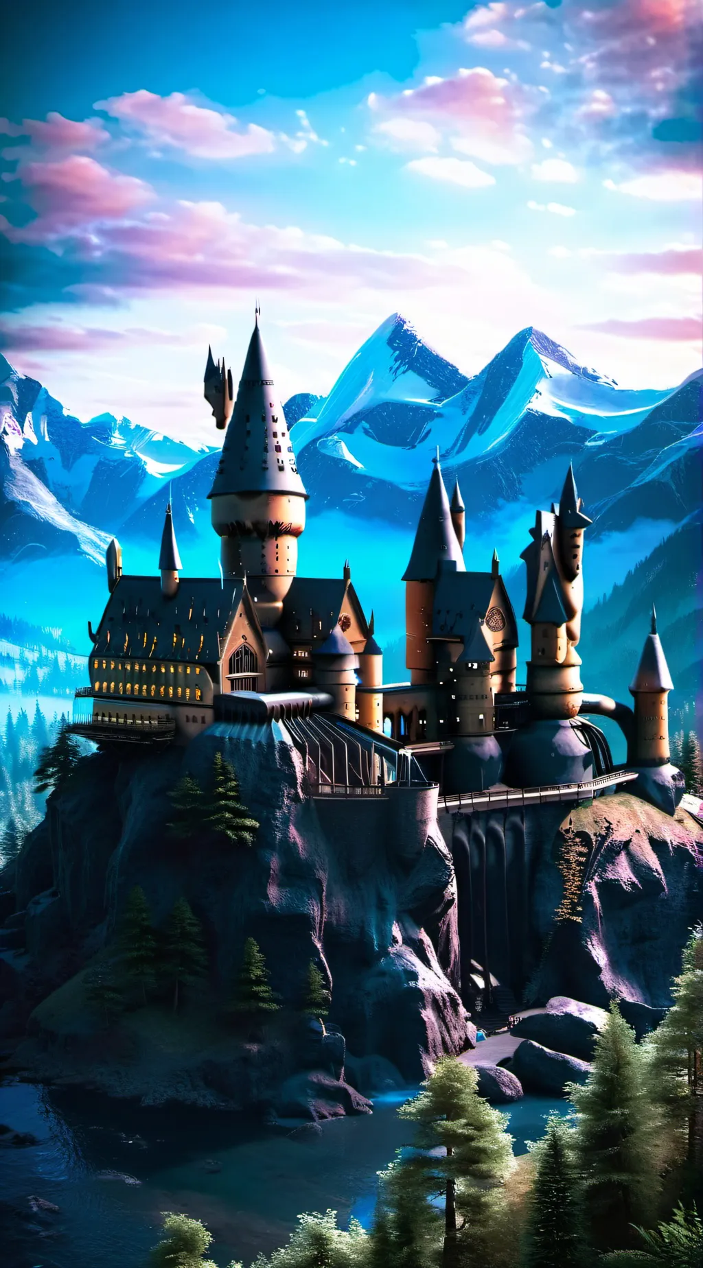 ai character: Hogwarts  background