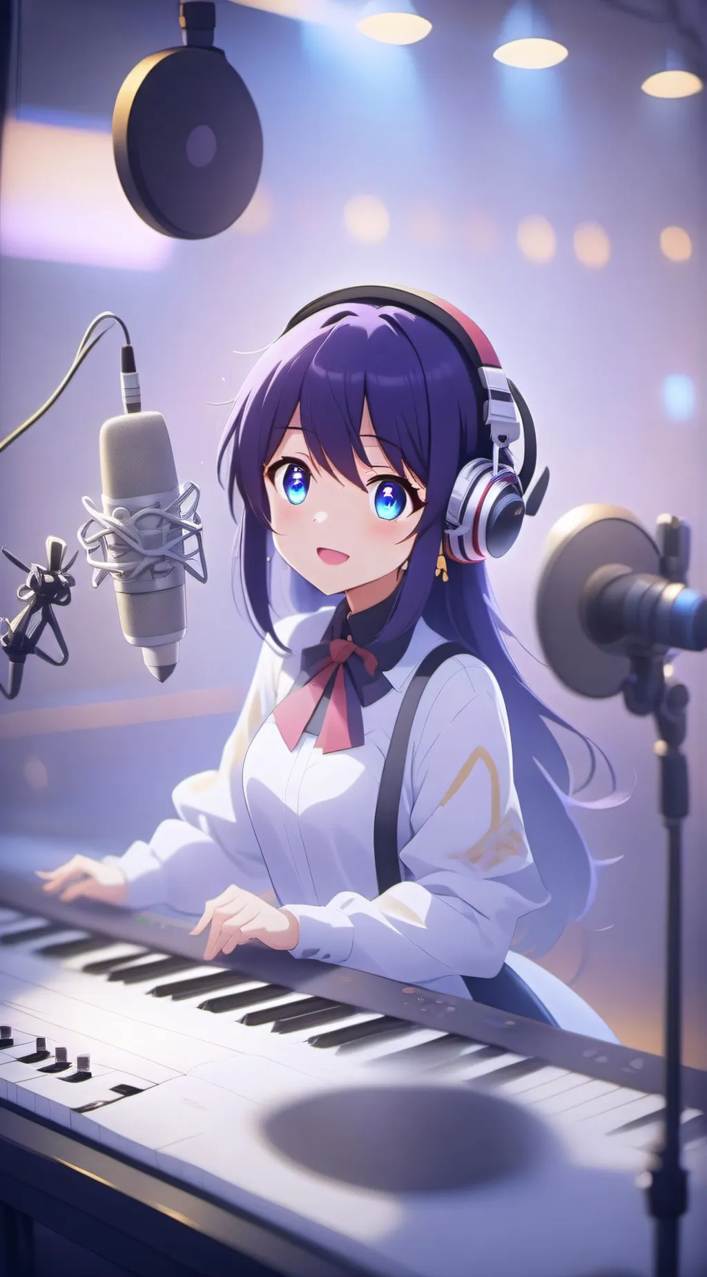 ai character: cute girl background