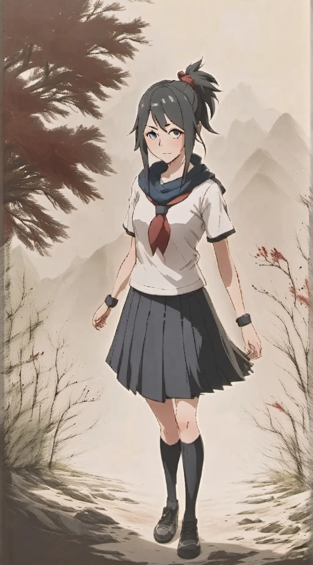 ai character: ayano aishi(is u) background