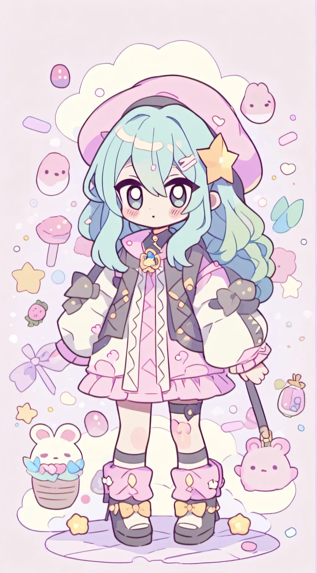 ai character: Lunar/wenny🐼 background