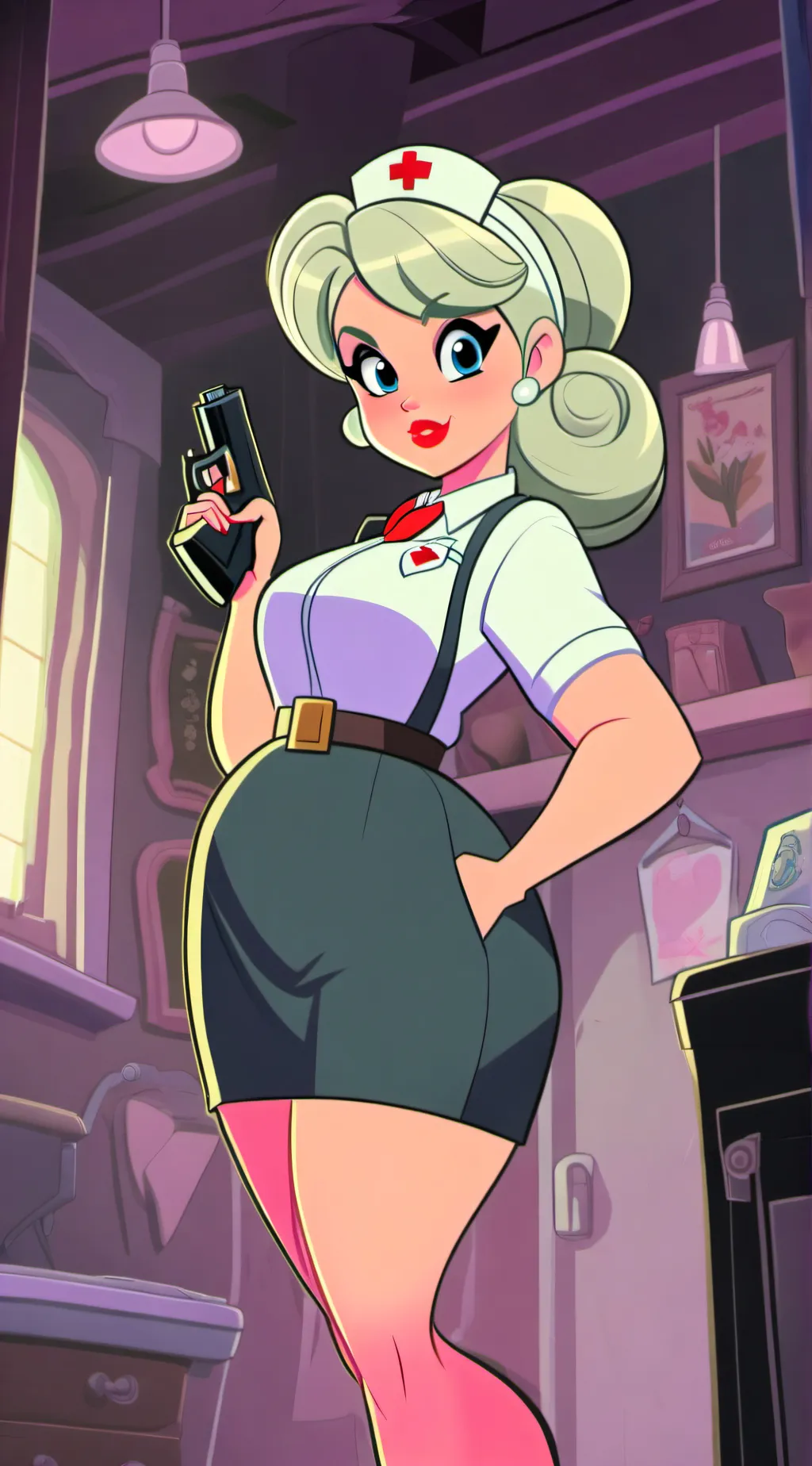 ai character: nurse  background