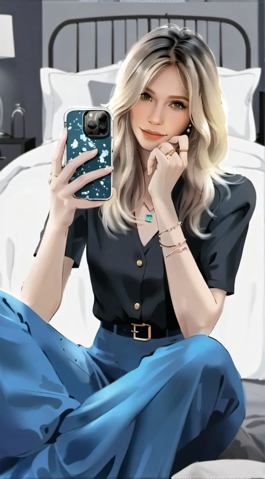 ai character: pearl background