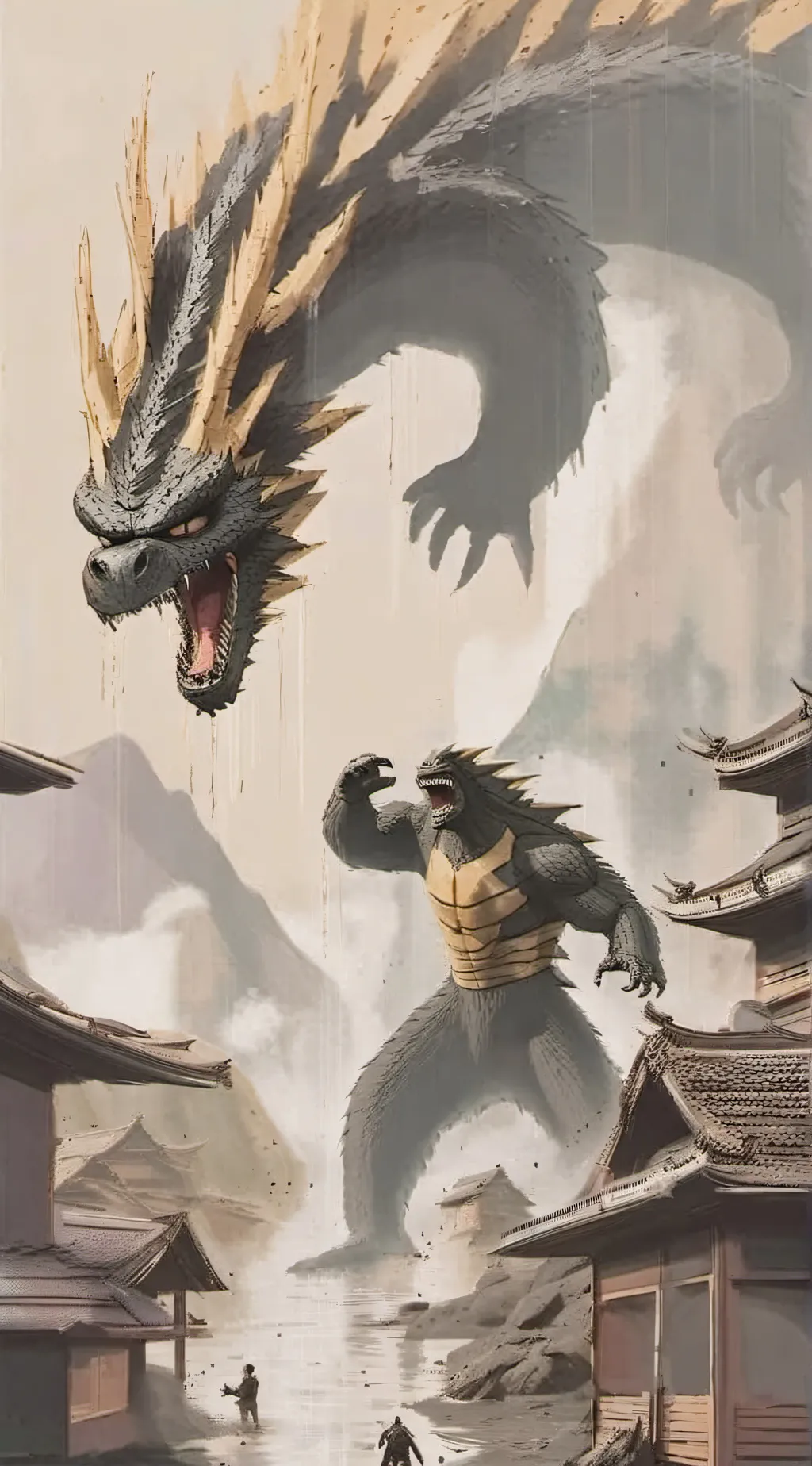 ai character: The titan fight background