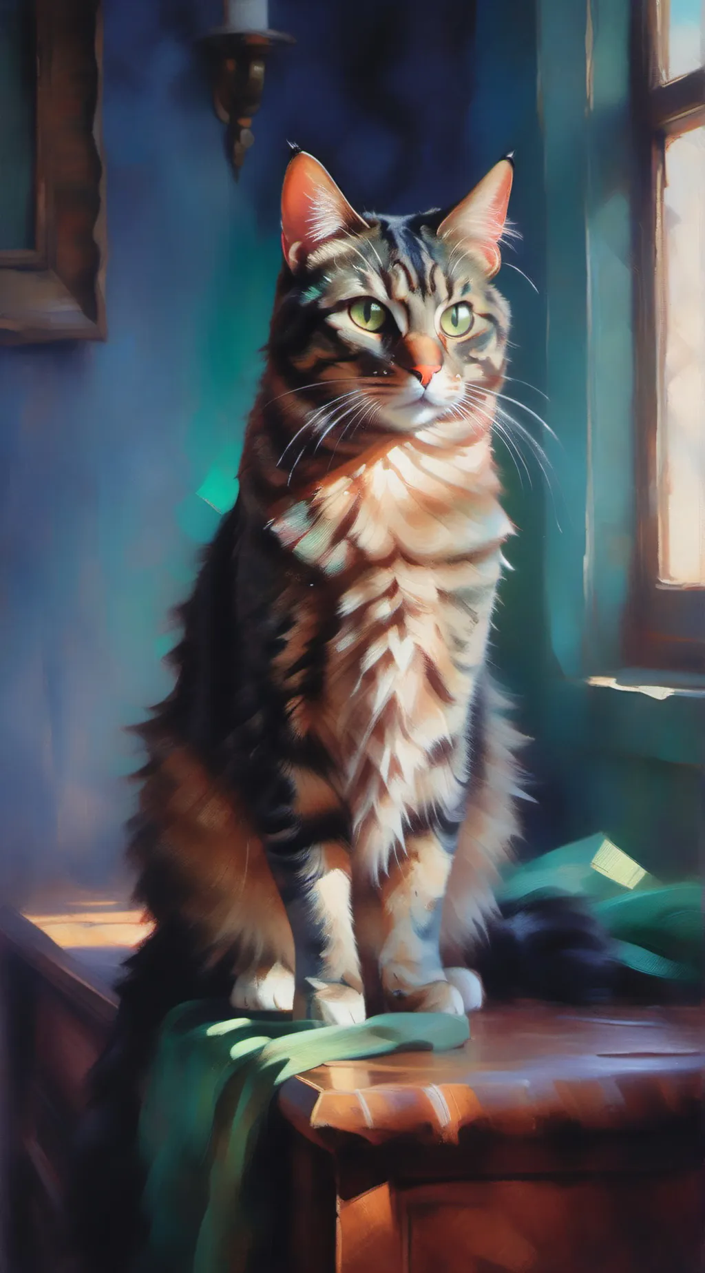 ai character: Aquainted Cat background