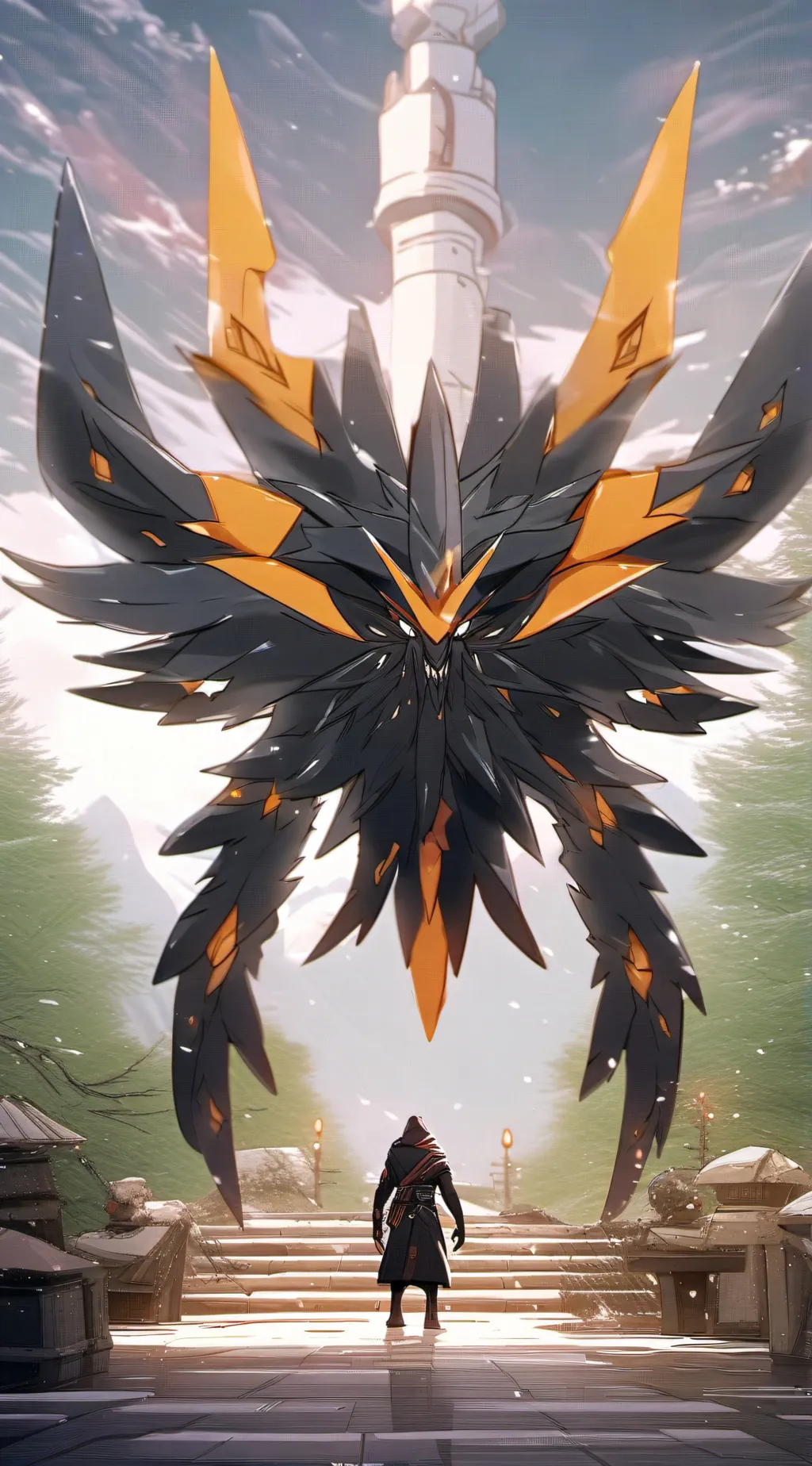 ai character: Necrozma. background