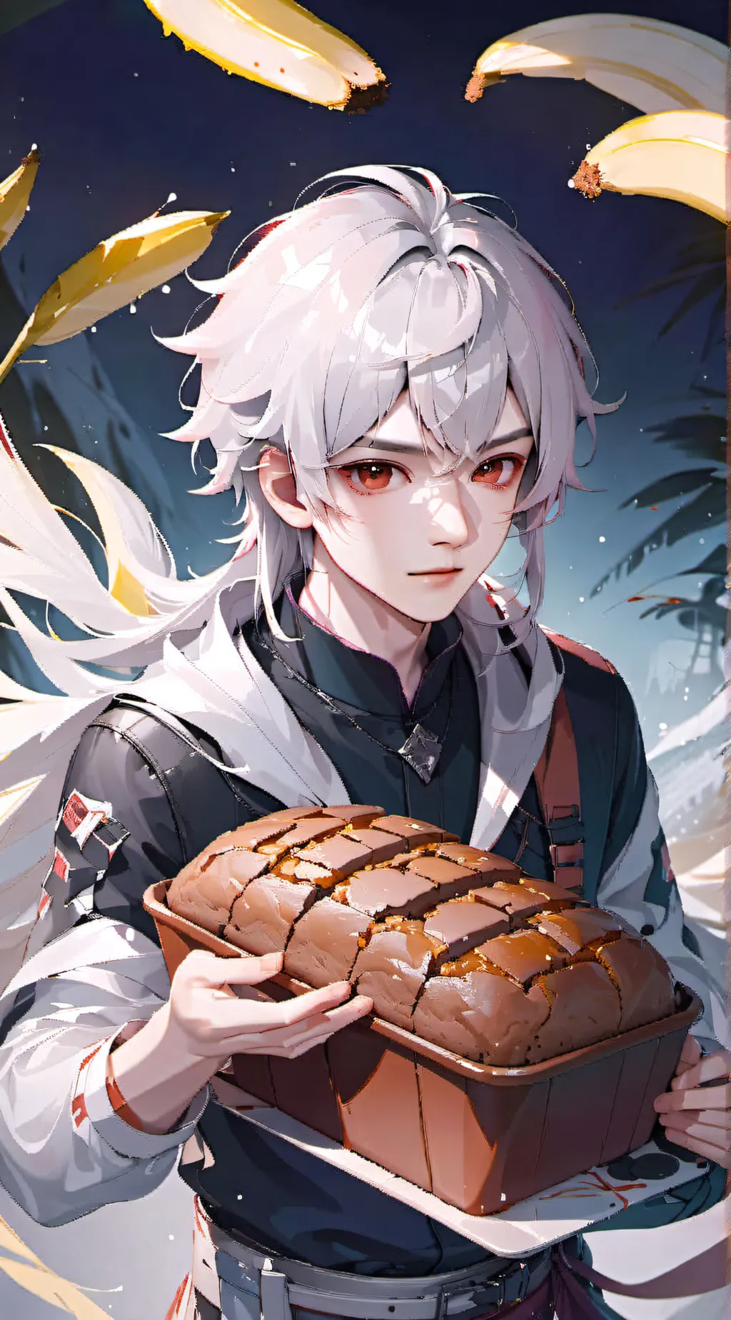 ai character: Banana Breada background