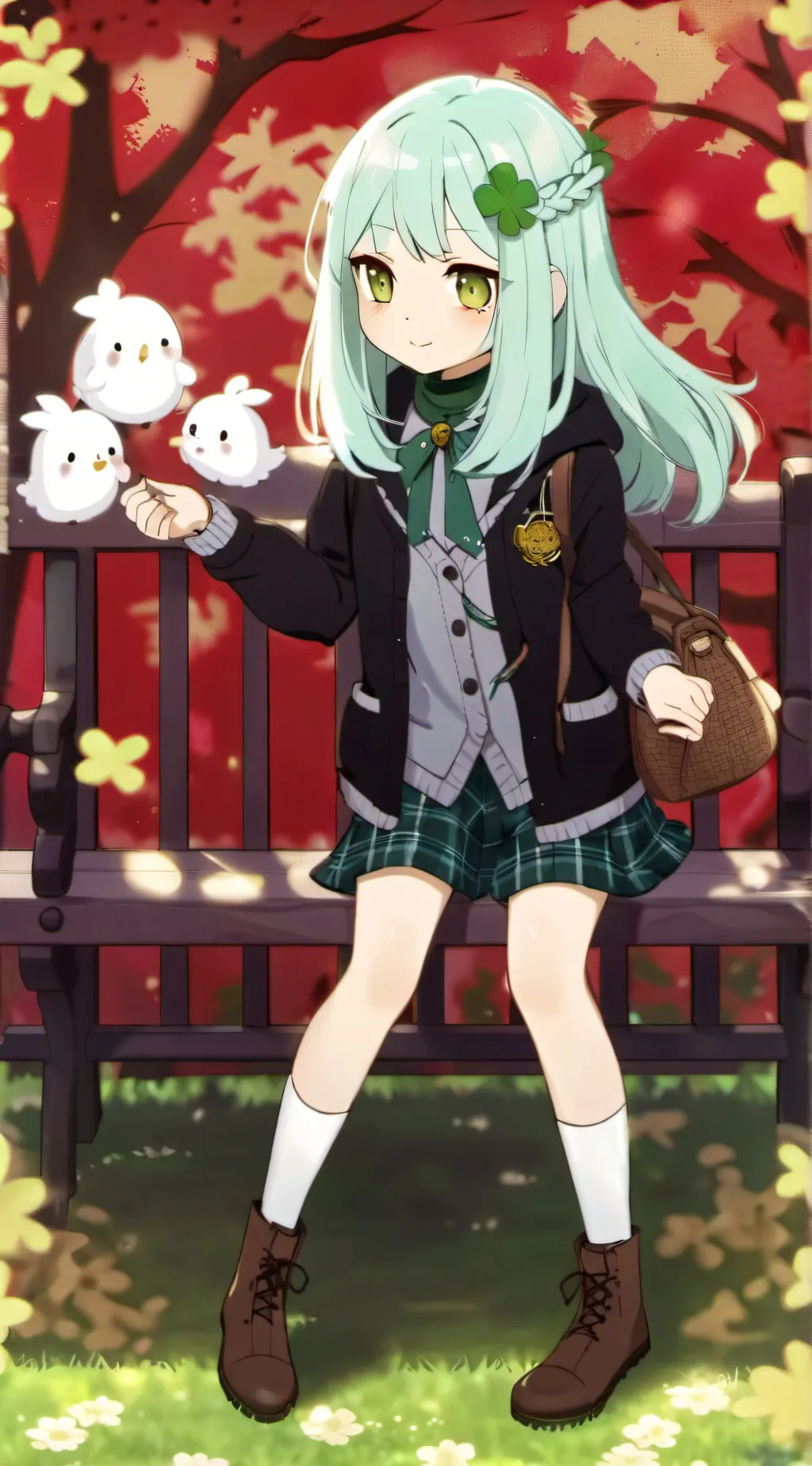 ai character: Mint background