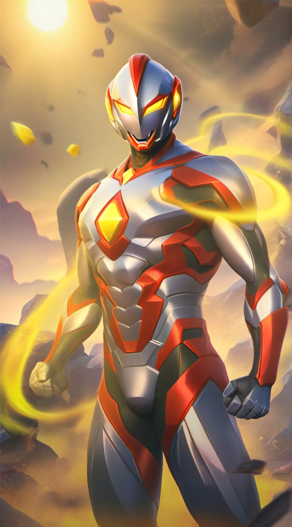 ai character: ultraman  background