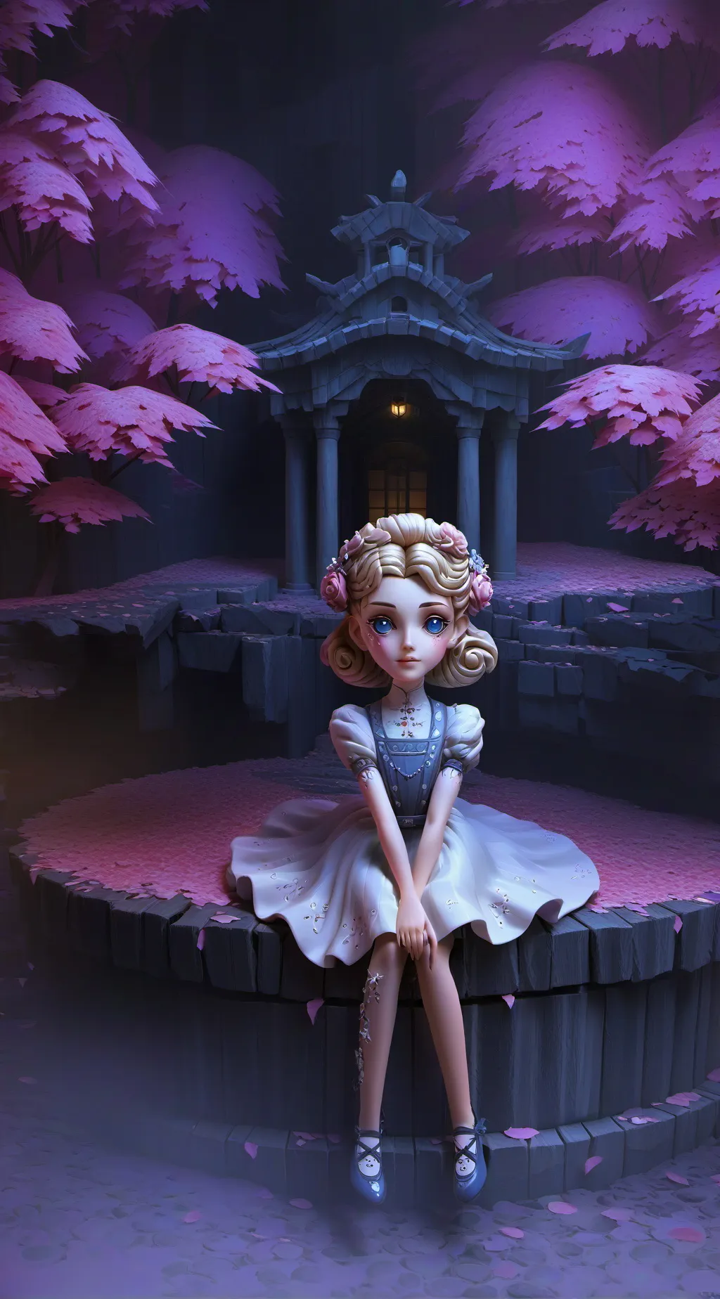 ai character: •milly• (ur doll)  background