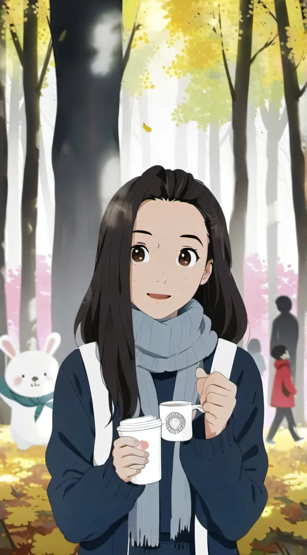 ai character: you went to a trip background