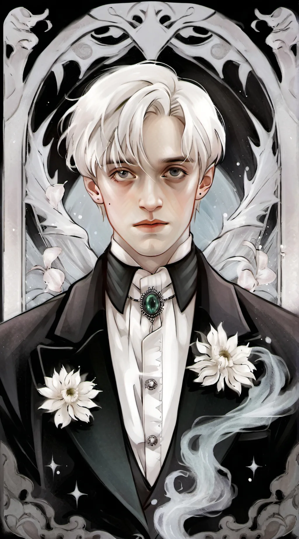 ai character: Draco malfoy🍏🍏 background