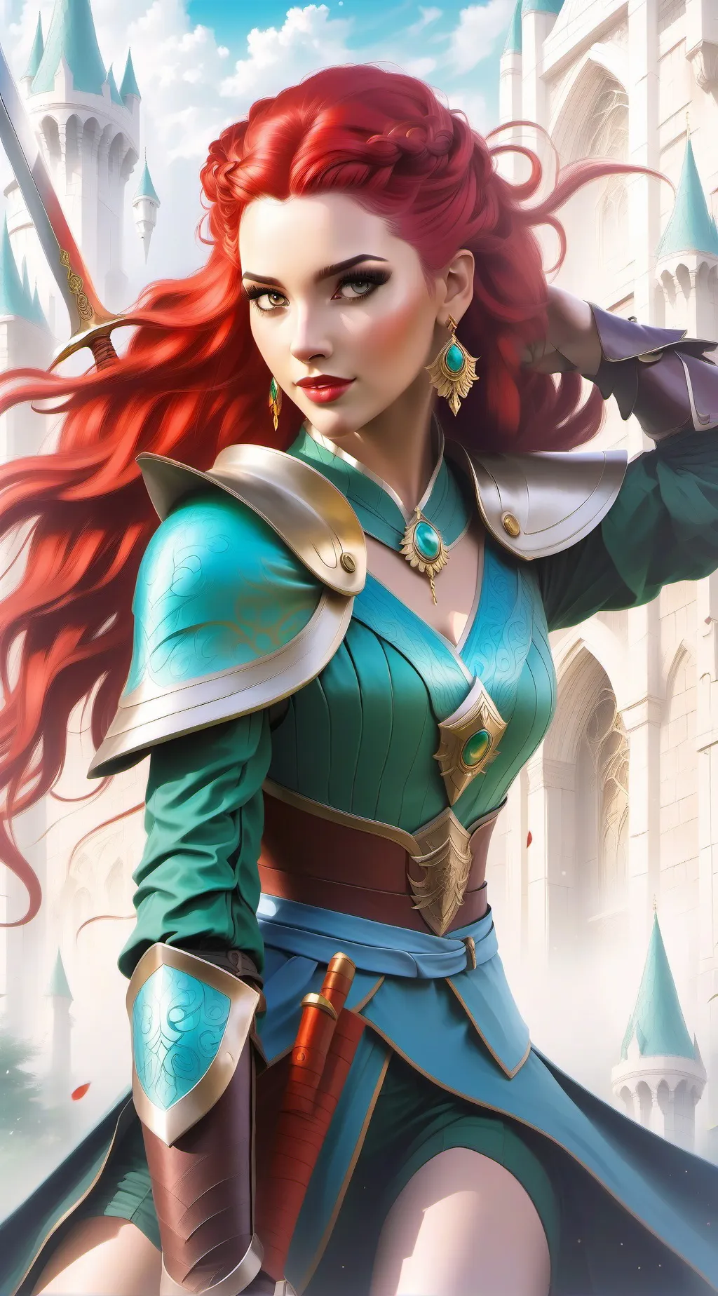 ai character: Des Rise of red ❤️ background