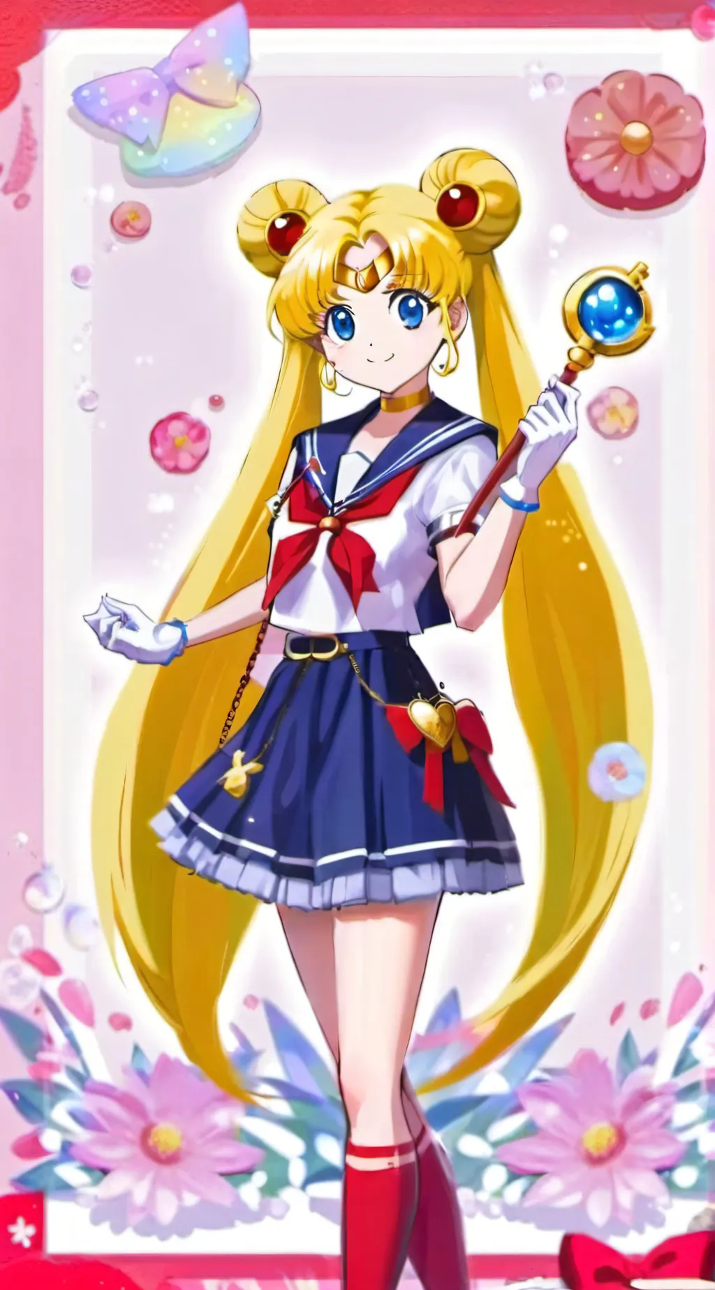 ai character: sailor moon  background