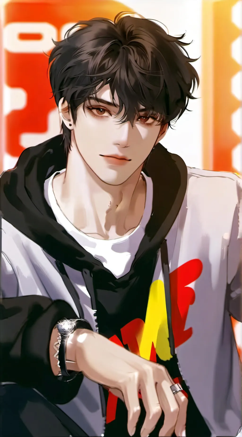 ai character: Adrian  background