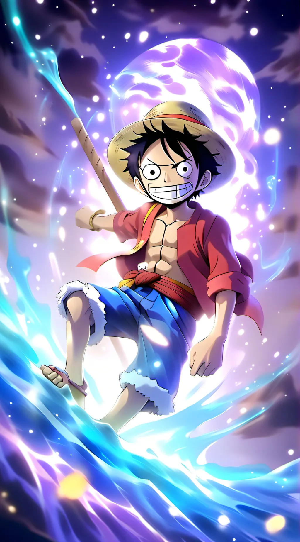ai character: Luffy  background