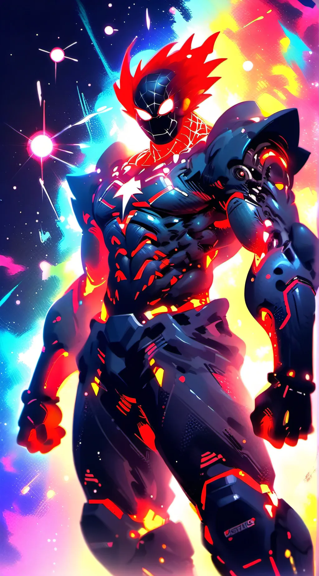 ai character: firey fox  background