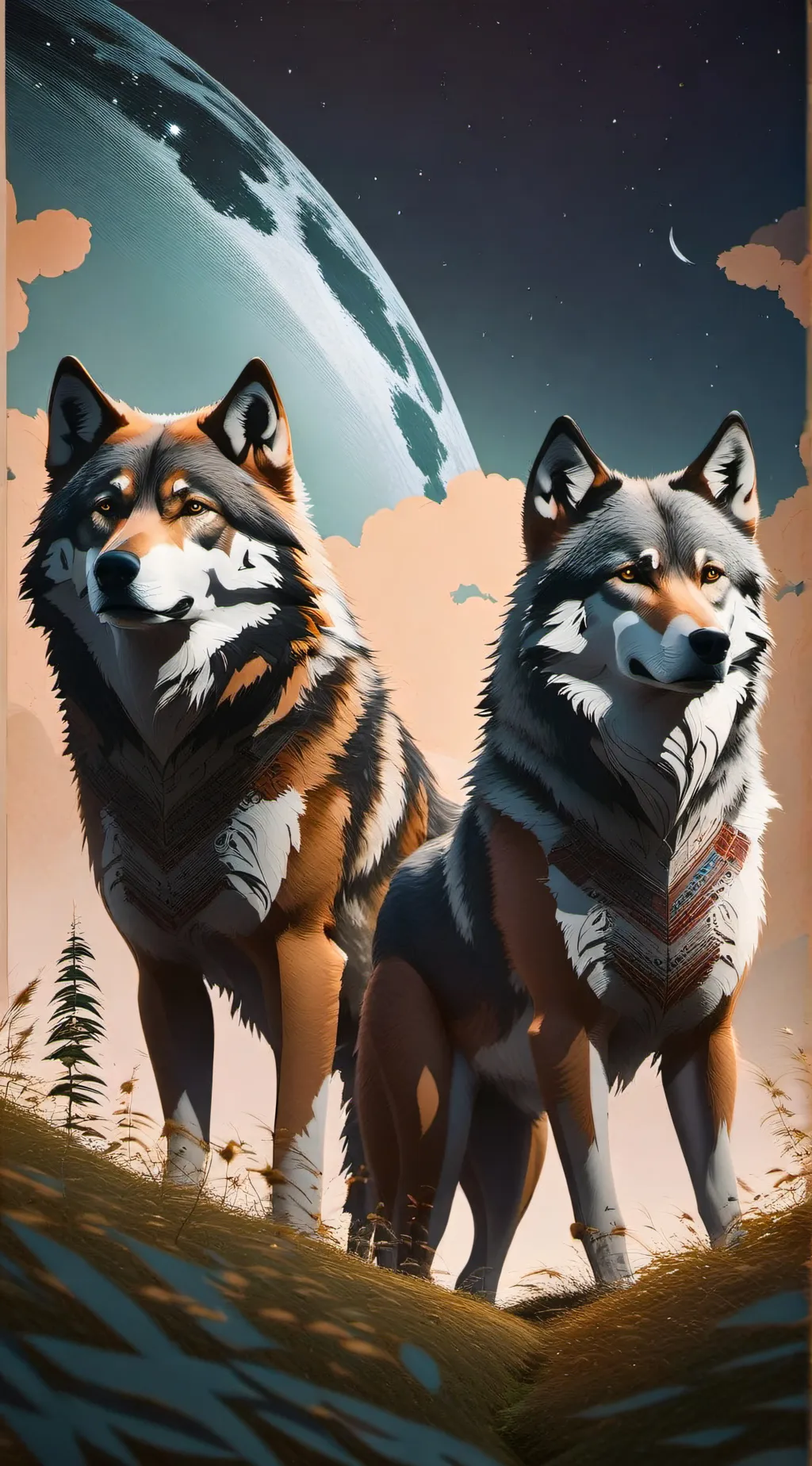 ai character: river and earth background