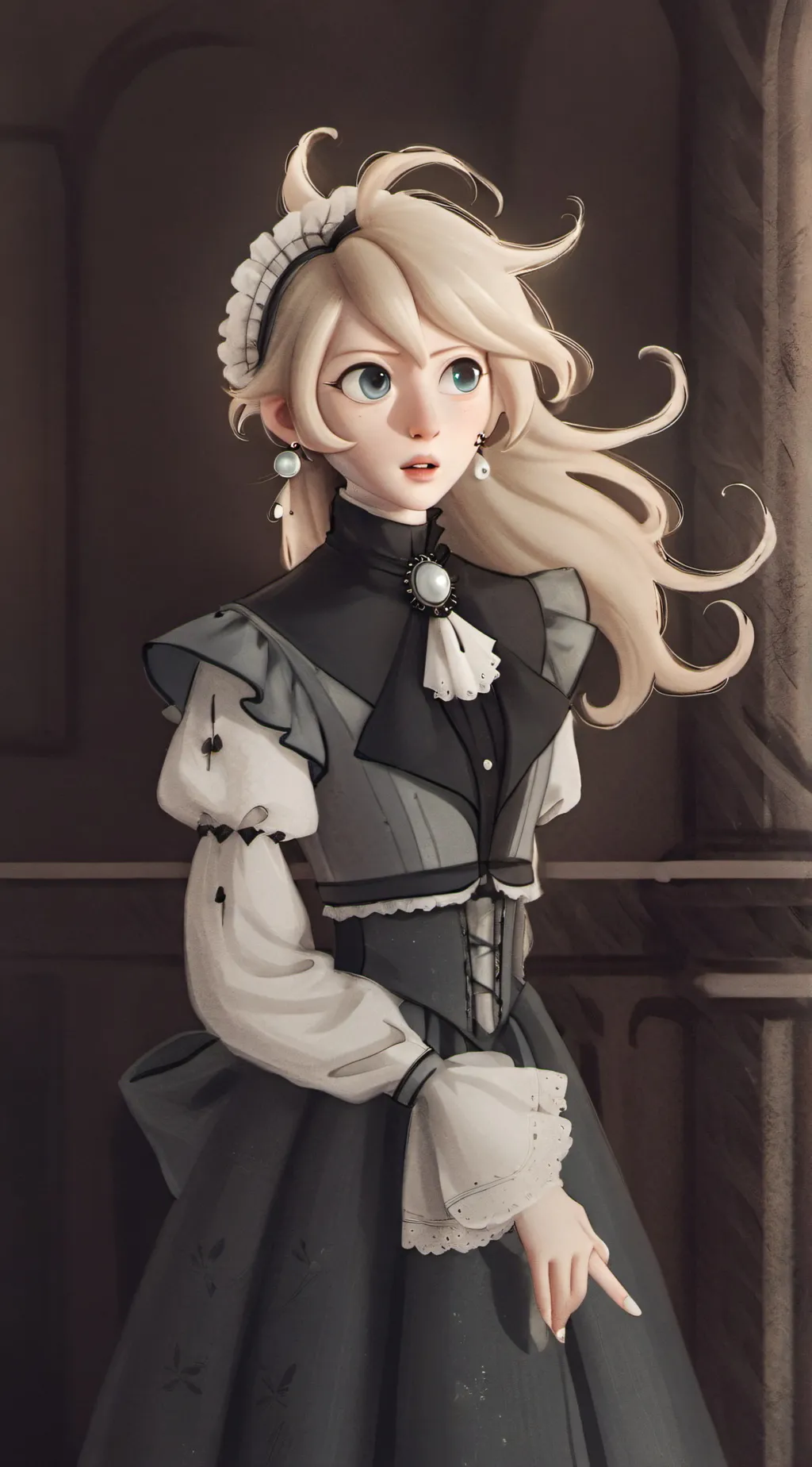 ai character: Peach background