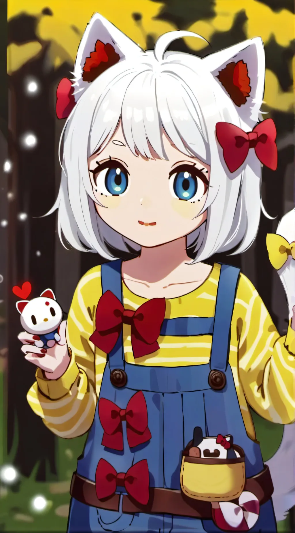 ai character: 💙Hello Kitty❤ background