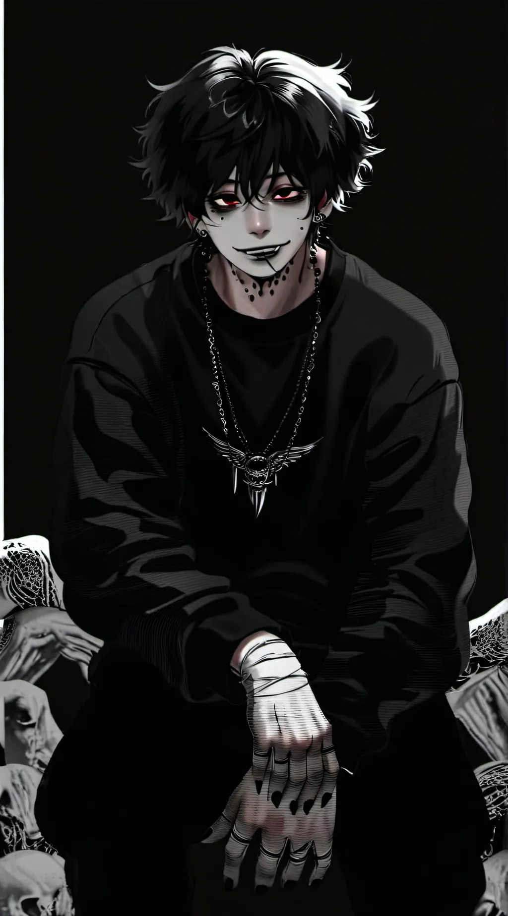 ai character: $$Emo Boy$$ background