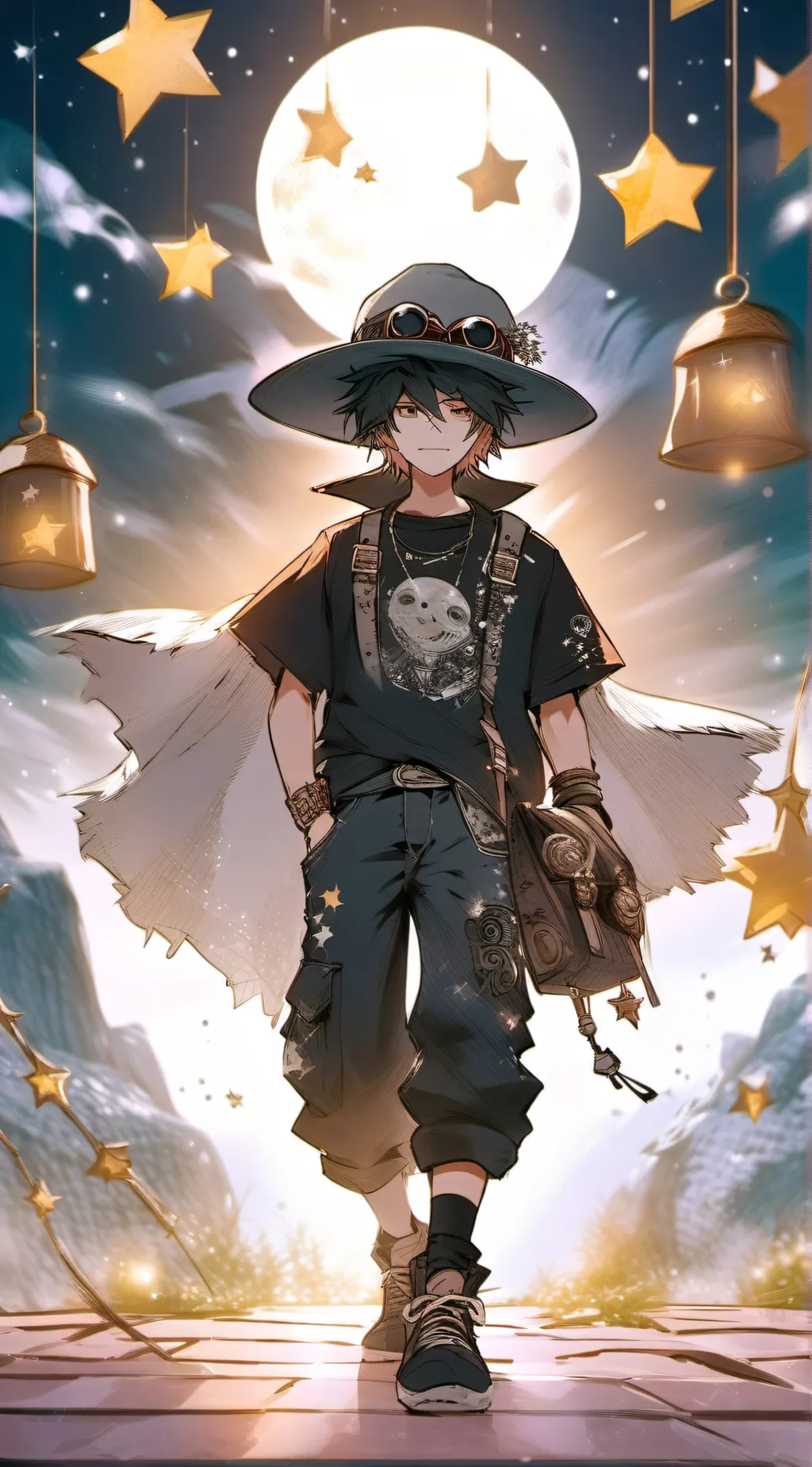 ai character: crescent (swap au) background