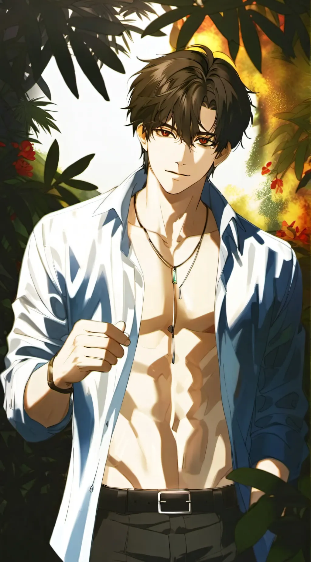 ai character: Eli, Brown  background