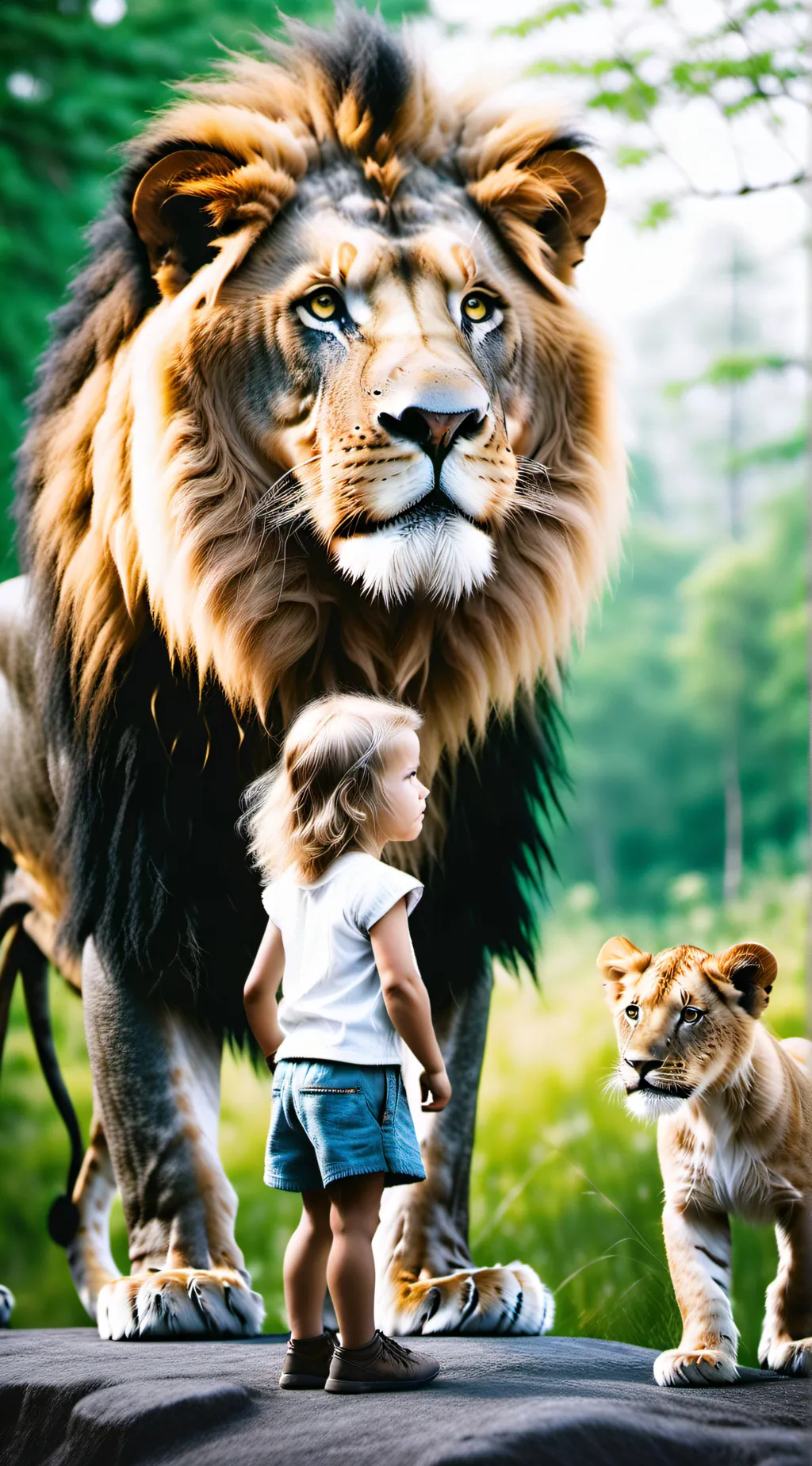 ai character: Max Lucy meadow background