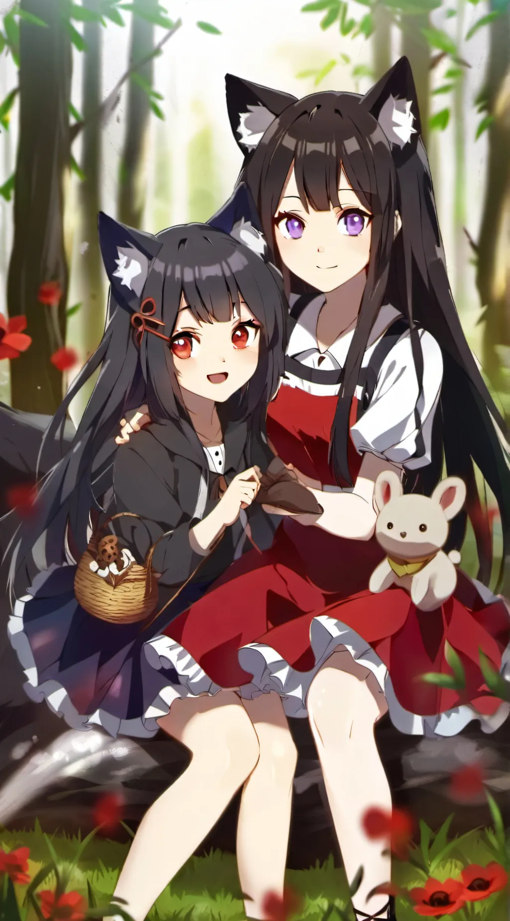 ai character: Wolf twins background