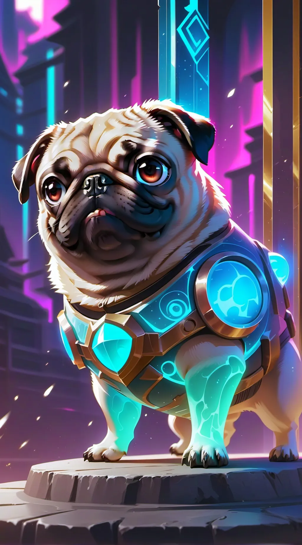 ai character: ax3lthepug  background